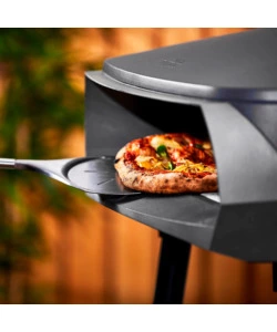 Forno pizza a gas witt "etna rotante" bianco con pietra refrattaria centrale girevole, 66,3x76x43,6 cm